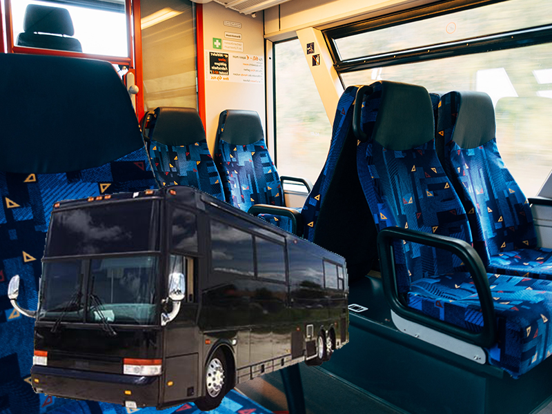 comfortable charter bus